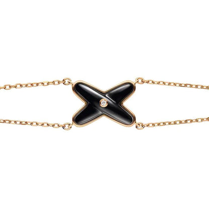 ¡®Lume Jewels¡¯JEUX BRACELET ONYX PINK GOLD 1 DIAMOND