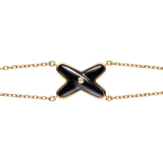 ¡®Lume Jewels¡¯JEUX BRACELET ONYX PINK GOLD 1 DIAMOND