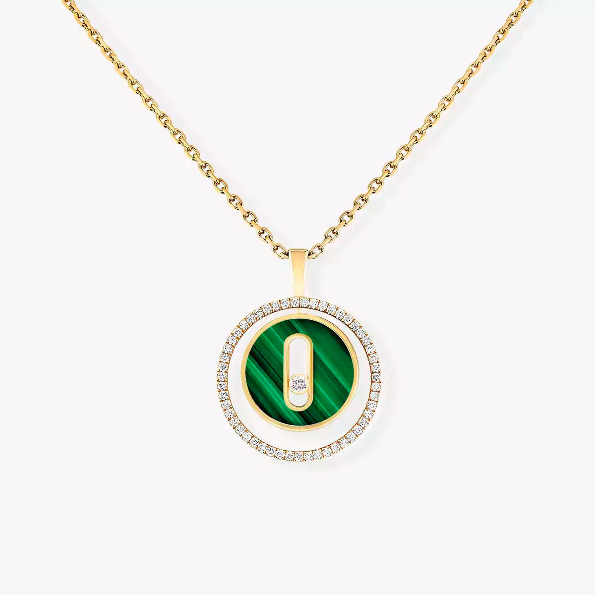 [Lume Jewels]Lucky Move Diamond Necklace in Rose Gold and White Mother-of-Pearl