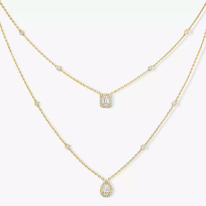 [Lume Jewels]Diamond Necklace My Twin 2 Rows