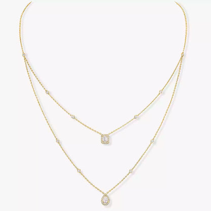 [Lume Jewels]Diamond Necklace My Twin 2 Rows