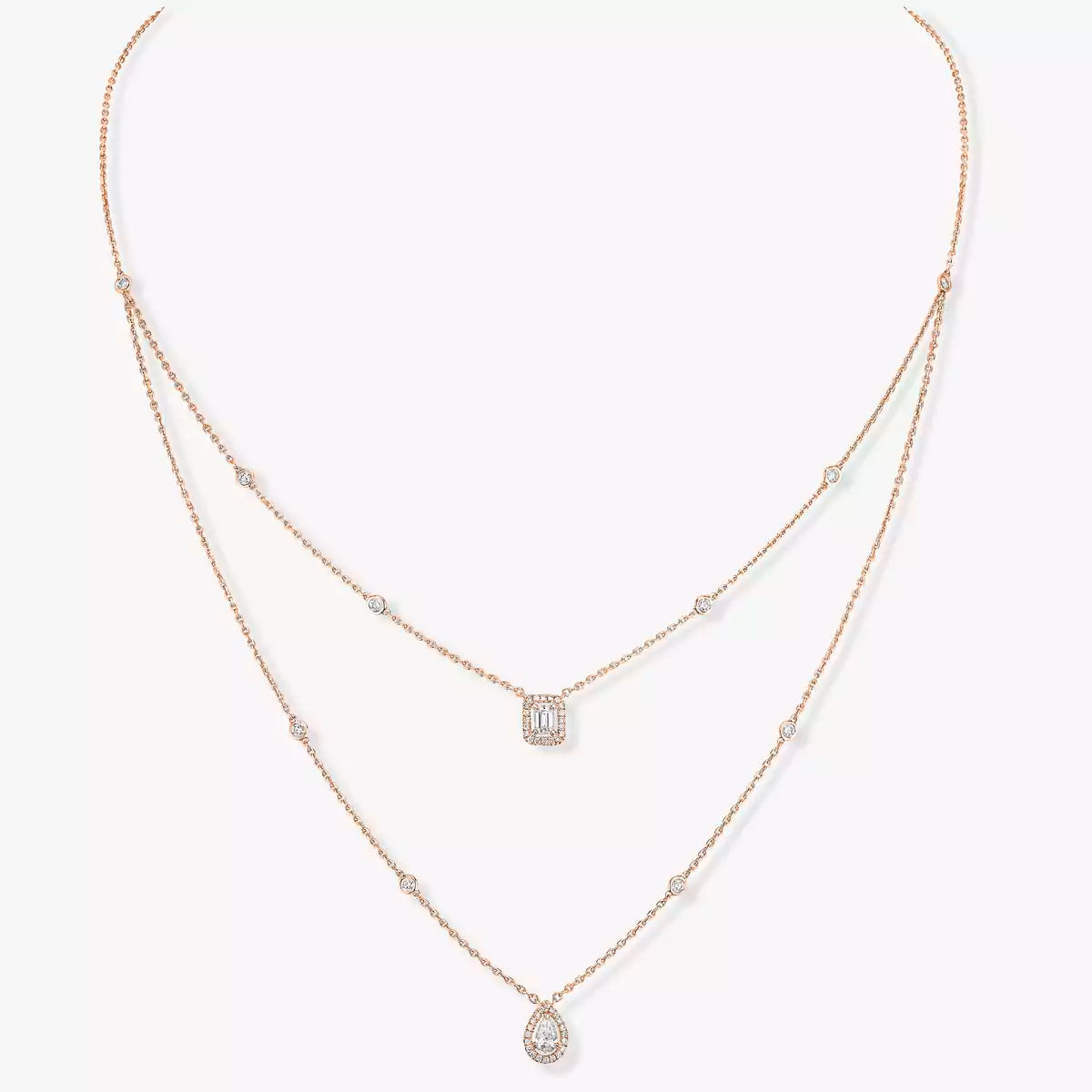 [Lume Jewels]Diamond Necklace My Twin 2 Rows