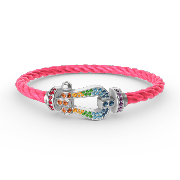 ¡®Lume Jewels¡¯FORC LARGE HORSESHOE  COLORED DIAMOND BRACELET SILVER
