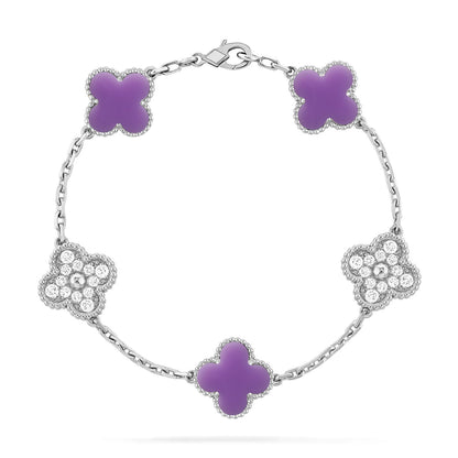 [Lume Jewels]New CLOVER 5 MOTIF LIGHT PURPLE BRACELET COLLECTION
