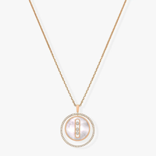 [Lume Jewels]LUCKY MOVE MM NACRE BLANCHE DIAMOND NECKLACE