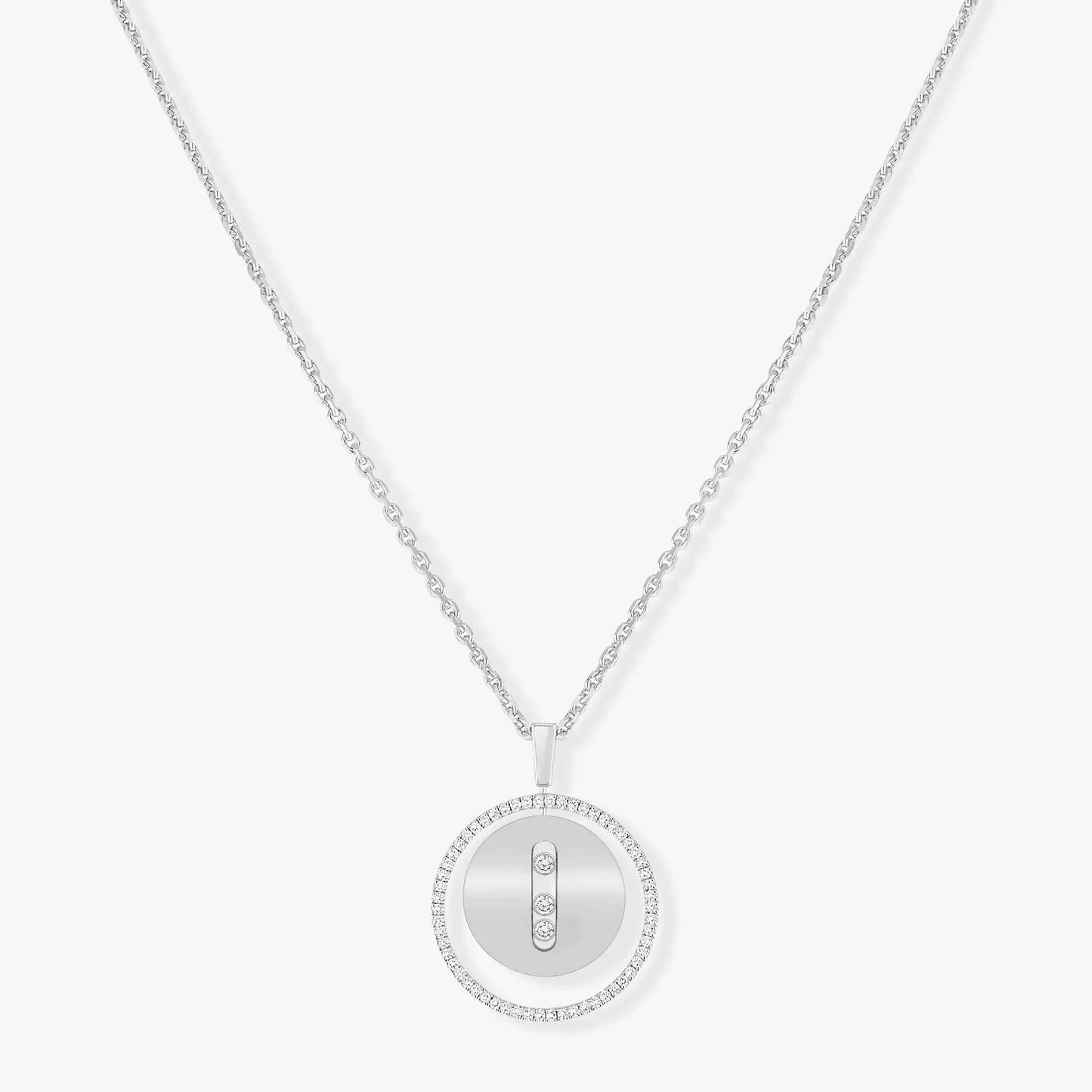 [Lume Jewels]LUCKY MOVE MM SILVER DIAMOND NECKLACE