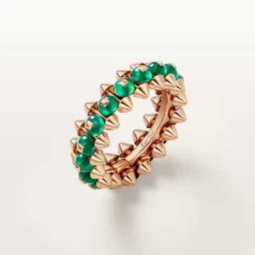 [Lume Jewels]CLASH ELEGANT ROSE GOLD RING FEATURING NATURAL AGATE