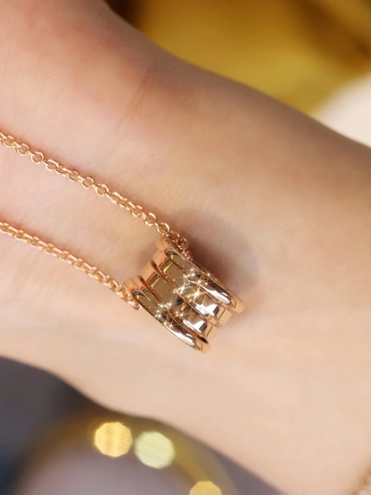 [Lume Jewels]ZERO 1 PINK GOLD NECKLACE
