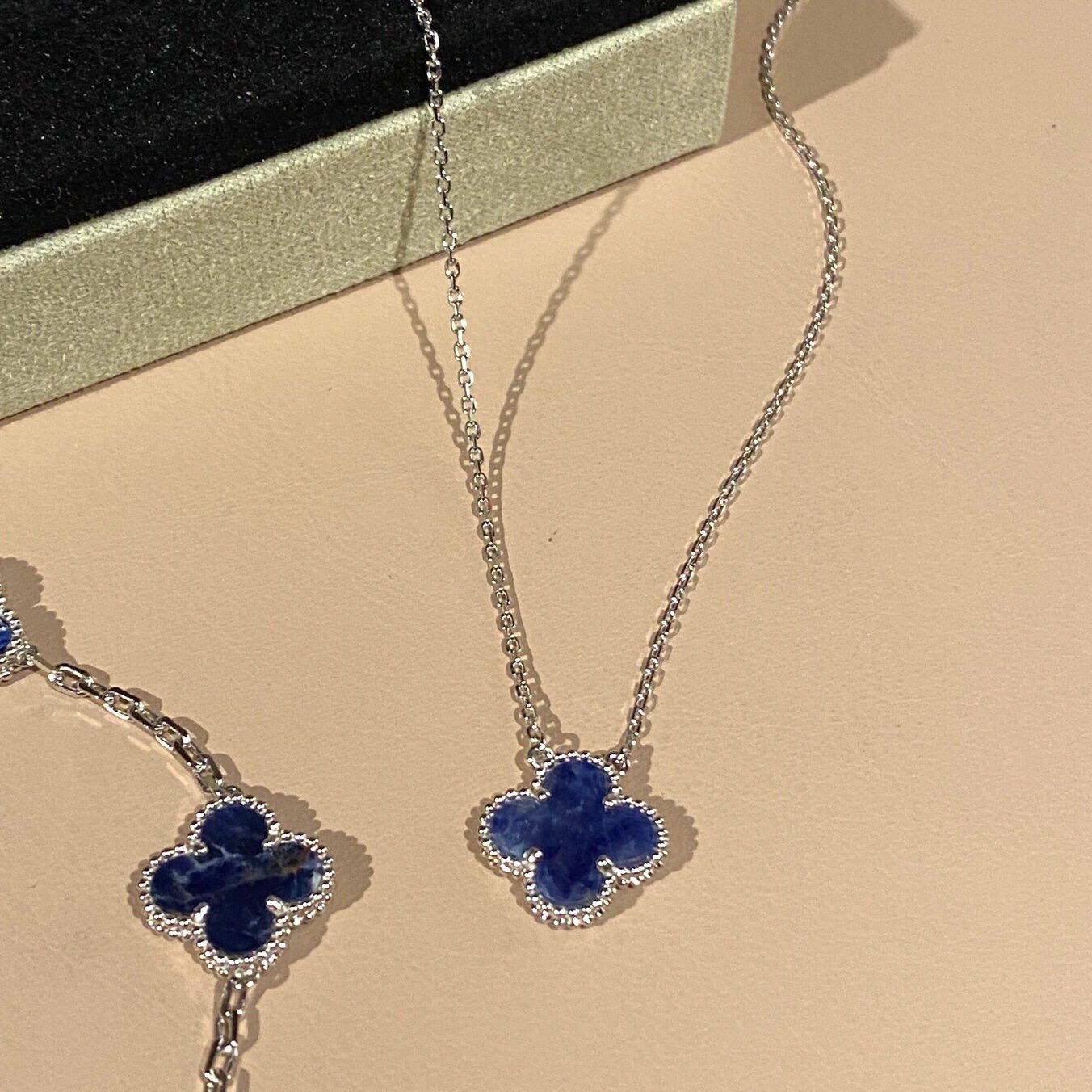 ¡®Lume Jewels¡¯CLOVER 15MM PIETERSITE NECKLACE SILVER