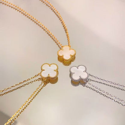 [Lume Jewels]CLOVER MINI 15MM WHITE MOTHER-OF-PEARL NECKLACE