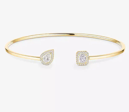 [Lume Jewels]M Delicate Double-Diamond Bracelet