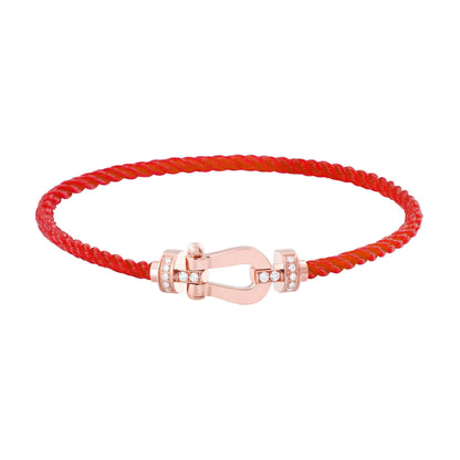¡®Lume Jewels¡¯FORCE 10 HALF DIAMOND PINK GOLD RED CORDERI LARGE AND MEDIUM MODEL