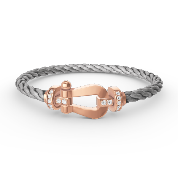 ¡®Lume Jewels¡¯FORCE LARGE HORSESHOE HALF DIAMOND BRACELET ROSE GOLD