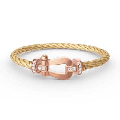 ¡®Lume Jewels¡¯FORCE LARGE HORSESHOE HALF DIAMOND BRACELET ROSE GOLD