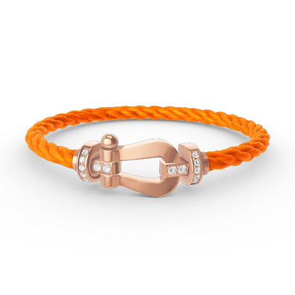 ¡®Lume Jewels¡¯FORCE LARGE HORSESHOE HALF DIAMOND BRACELET ROSE GOLD