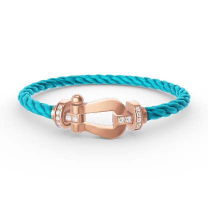 ¡®Lume Jewels¡¯FORCE LARGE HORSESHOE HALF DIAMOND BRACELET ROSE GOLD