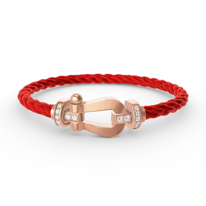 ¡®Lume Jewels¡¯FORCE LARGE HORSESHOE HALF DIAMOND BRACELET ROSE GOLD