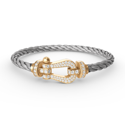 ¡®Lume Jewels¡¯FORCE LARGE HORSESHOE FULL DIAMOND BRACELET GOLD