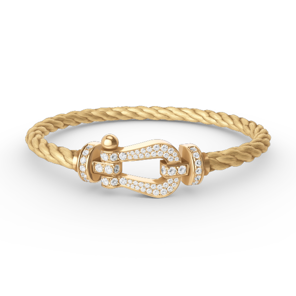 ¡®Lume Jewels¡¯FORCE LARGE HORSESHOE FULL DIAMOND BRACELET GOLD
