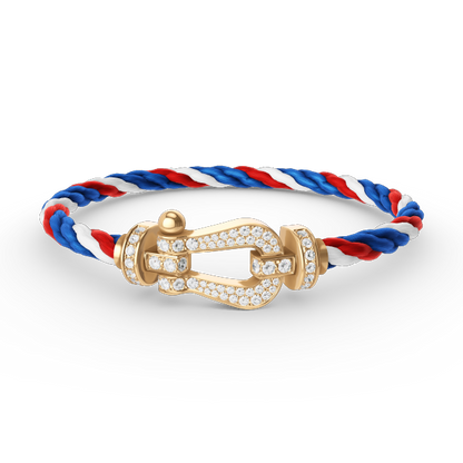 ¡®Lume Jewels¡¯FORCE LARGE HORSESHOE FULL DIAMOND BRACELET GOLD