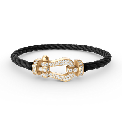 ¡®Lume Jewels¡¯FORCE LARGE HORSESHOE FULL DIAMOND BRACELET GOLD