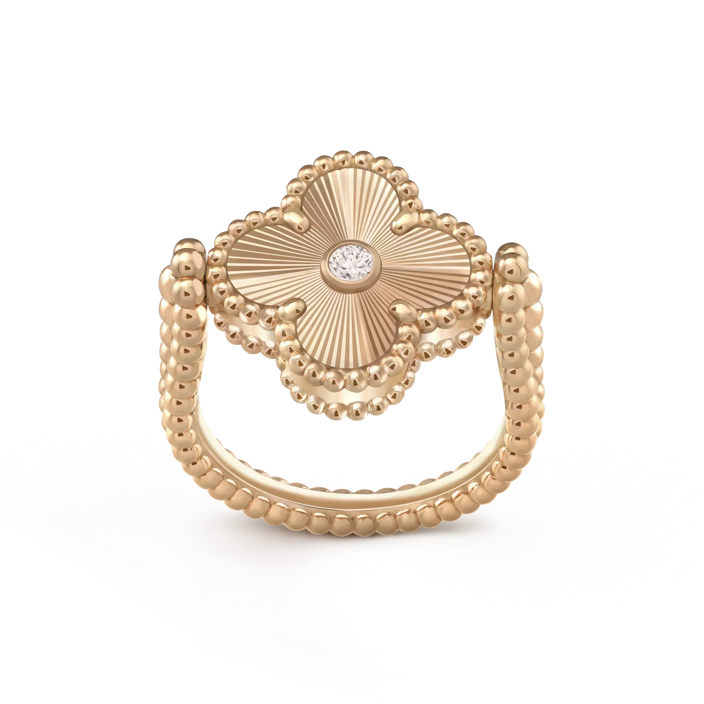 ¡®Lume Jewels¡¯CLOVER RIVERSIBLE ROSE GOLD RING
