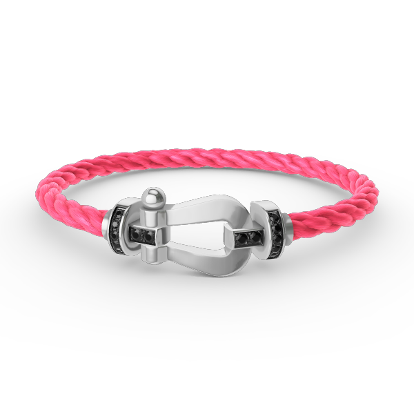 ¡®Lume Jewels¡¯FORCE LARGE HORSESHOE BLACK DIAMOND BRACELET SILVER