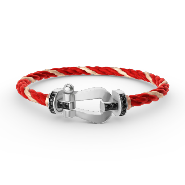 ¡®Lume Jewels¡¯FORCE LARGE HORSESHOE BLACK DIAMOND BRACELET SILVER