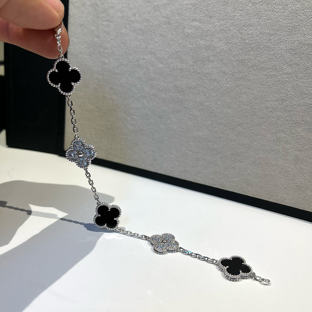 [Lume Jewels]New CLOVER 5 MOTIF ONYXS BRACELET COLLECTION