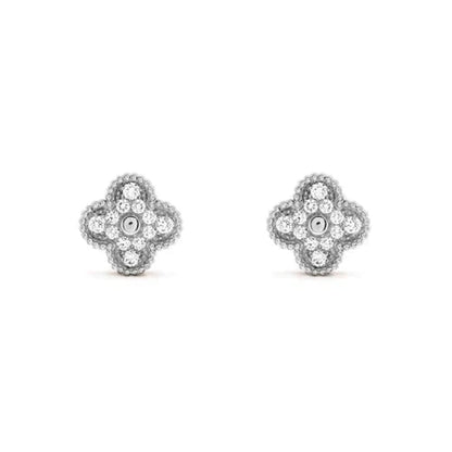 ¡®Lume Jewels¡¯CLOVER 1 MOTIFS DIAMOND STUD EARRINGS SILVER