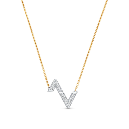 ¡®Lume Jewels¡¯VOLT SILVER DIAMOND PEDANT NECKLACE