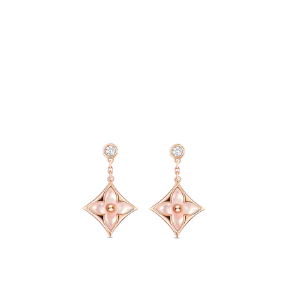 ¡®Lume Jewels¡¯DOUBLE STAR PINK GOLD MOP DROP EARRINGS