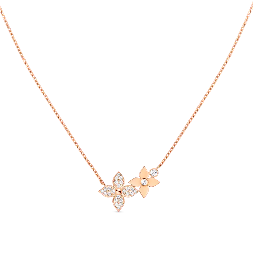 ¡®Lume Jewels¡¯STAR BLOSSOM NECKLACE PINK GOLD DIAMONDS