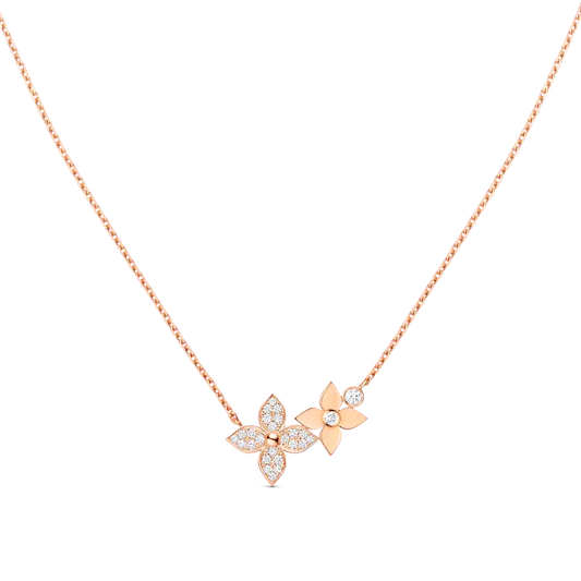 ¡®Lume Jewels¡¯STAR BLOSSOM NECKLACE PINK GOLD DIAMONDS