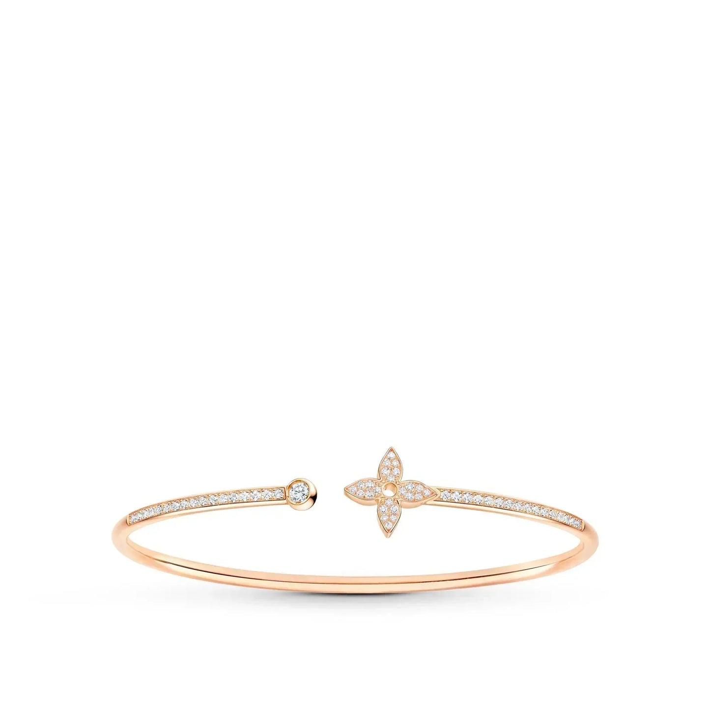 ¡®Lume Jewels¡¯IDYLLE PINK GOLD OPEN BRACELET DIAMOND PAVED