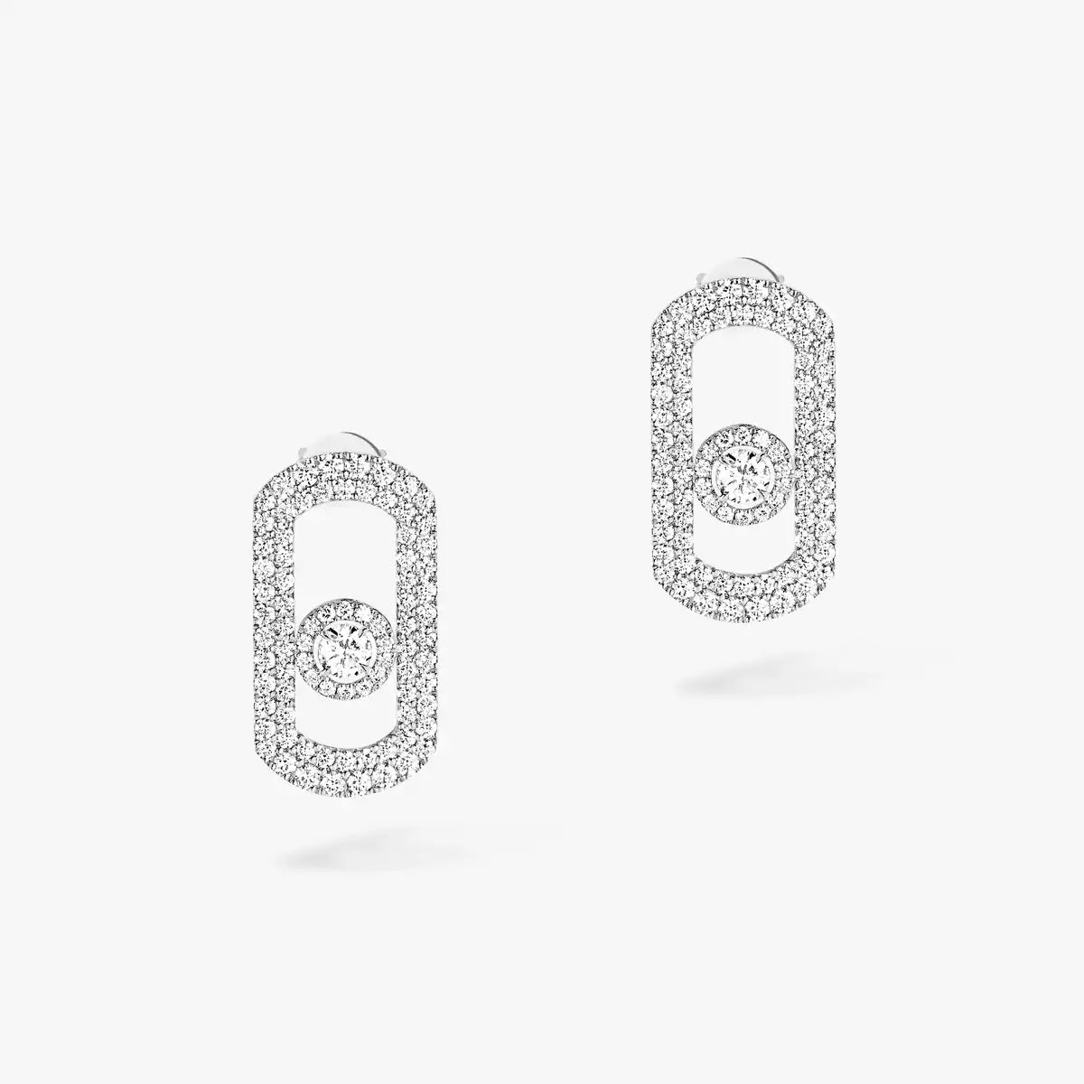[Lume Jewels]So Move Pave_-Set Diamond Earrings in Silver