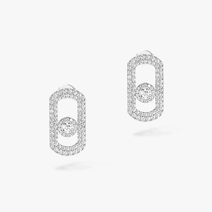 [Lume Jewels]So Move Pave_-Set Diamond Earrings in Silver