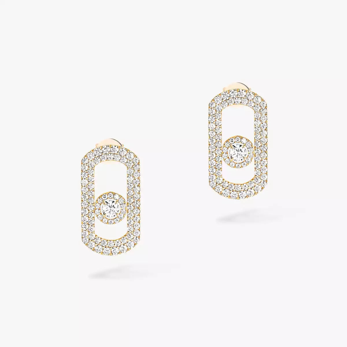 [Lume Jewels]So Move Pave_-Set Diamond Earrings in Silver