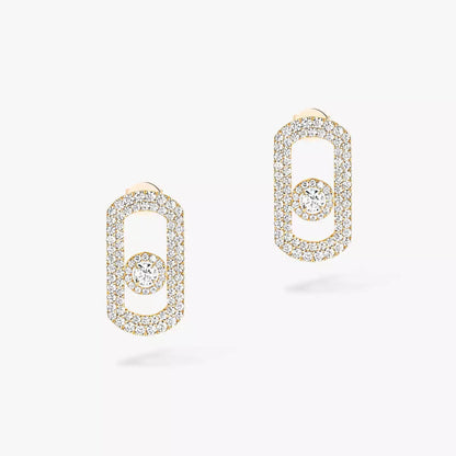 [Lume Jewels]So Move Pave_-Set Diamond Earrings in Silver