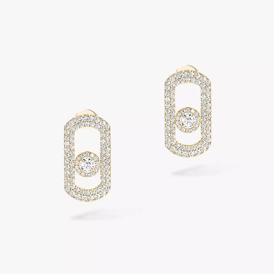 [Lume Jewels]So Move Pave_-Set Diamond Earrings in Silver