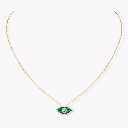 [Lume Jewels]Lucky Eye Diamond Necklace in Rose Gold and Turquoise