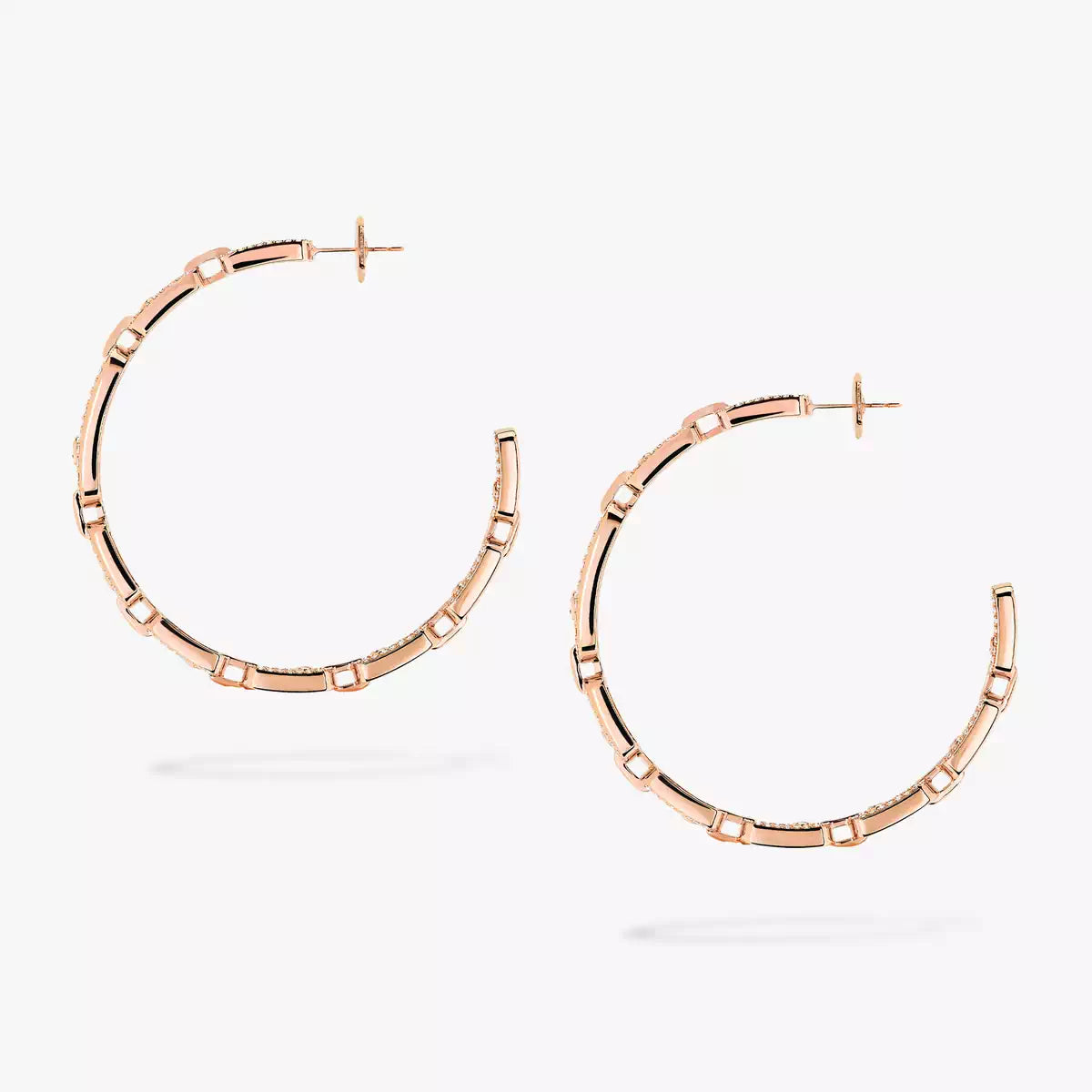 [Lume Jewels]Move Link Diamond Hoop Earrings