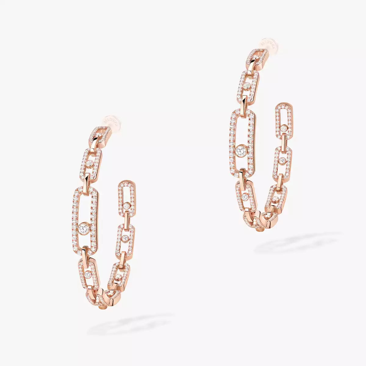 [Lume Jewels]Move Link Diamond Hoop Earrings