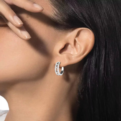 [Lume Jewels]Diamond Pave_ Hoop Earrings Move