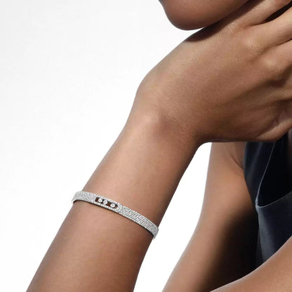 [Lume Jewels]Move Noa Full Pavé Diamond Bangle Bracelet
