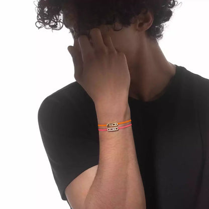[Lume Jewels]Messika Care(s) pink cord pavé bracelet