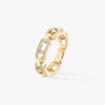 [Lume Jewels]Move Link Pave_-Set Diamond Ring in Gold