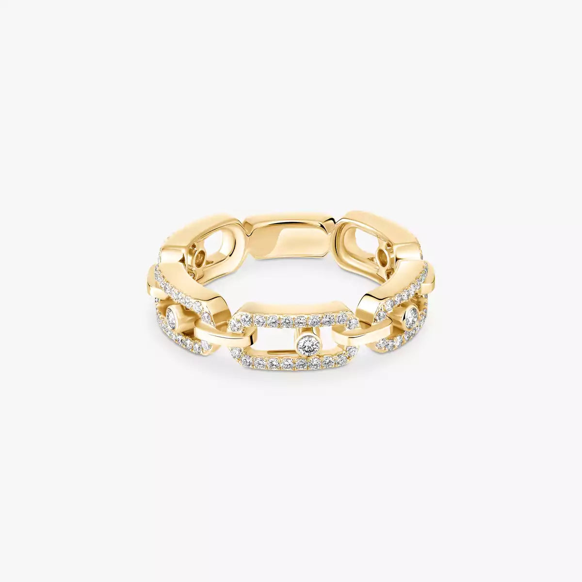 [Lume Jewels]Move Link Pave_-Set Diamond Ring in Gold