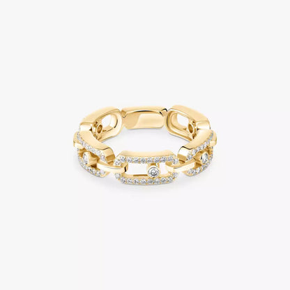 [Lume Jewels]Move Link Pave_-Set Diamond Ring in Gold