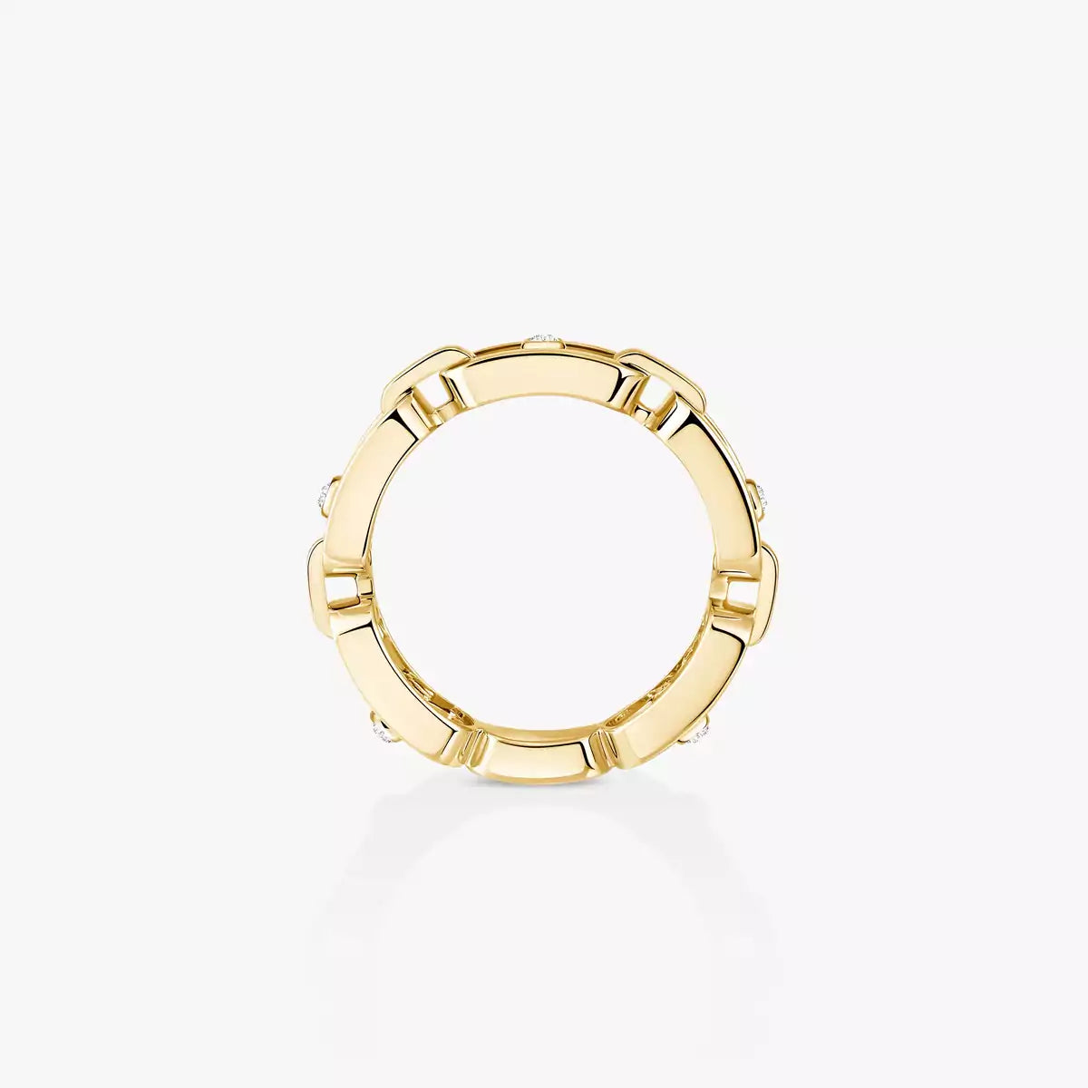 [Lume Jewels]Move Link Pave_-Set Diamond Ring in Gold